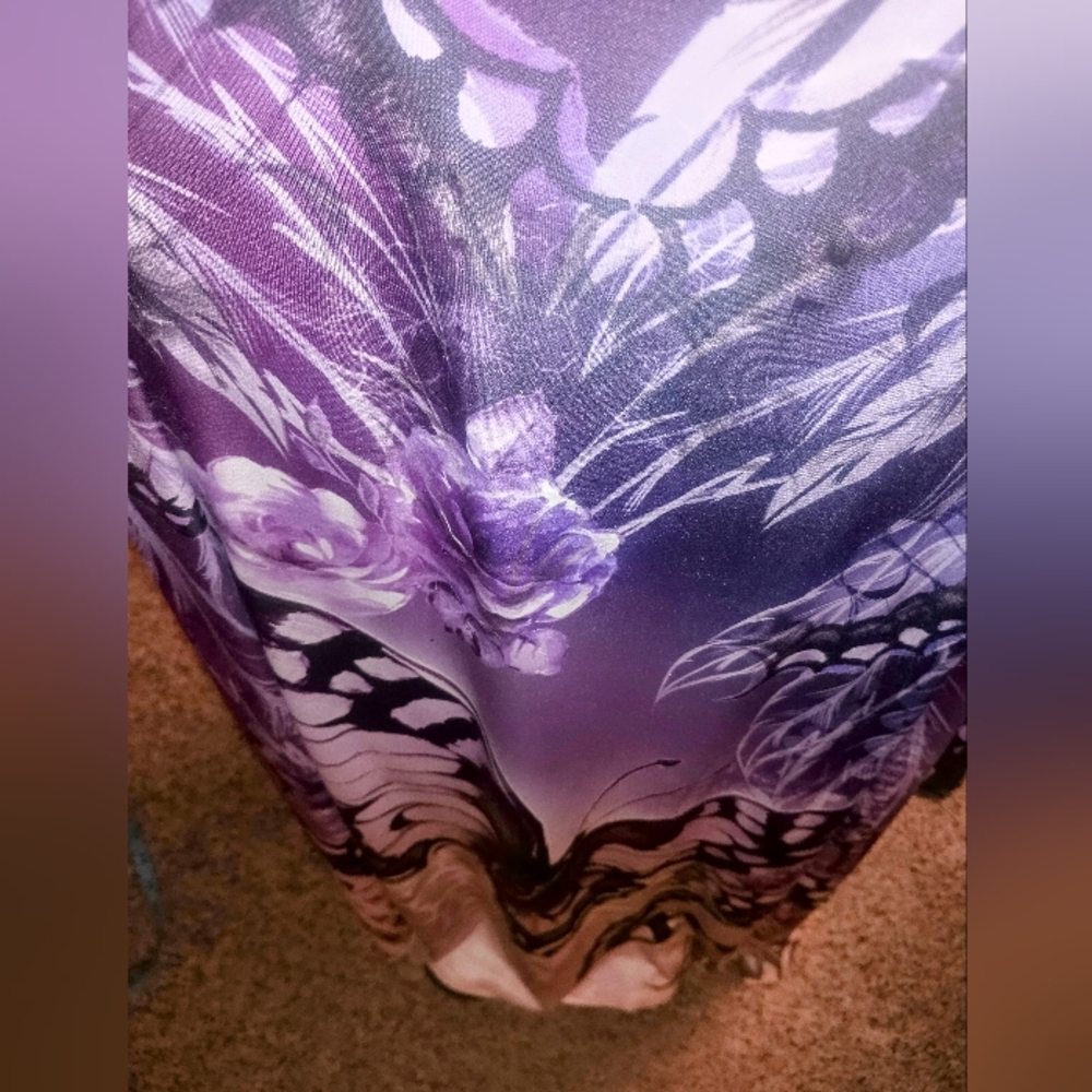 Beautiful,Butterfly Maxiskirt Purple,Black,Lavender,Long Skirt - Picture 6 of 6